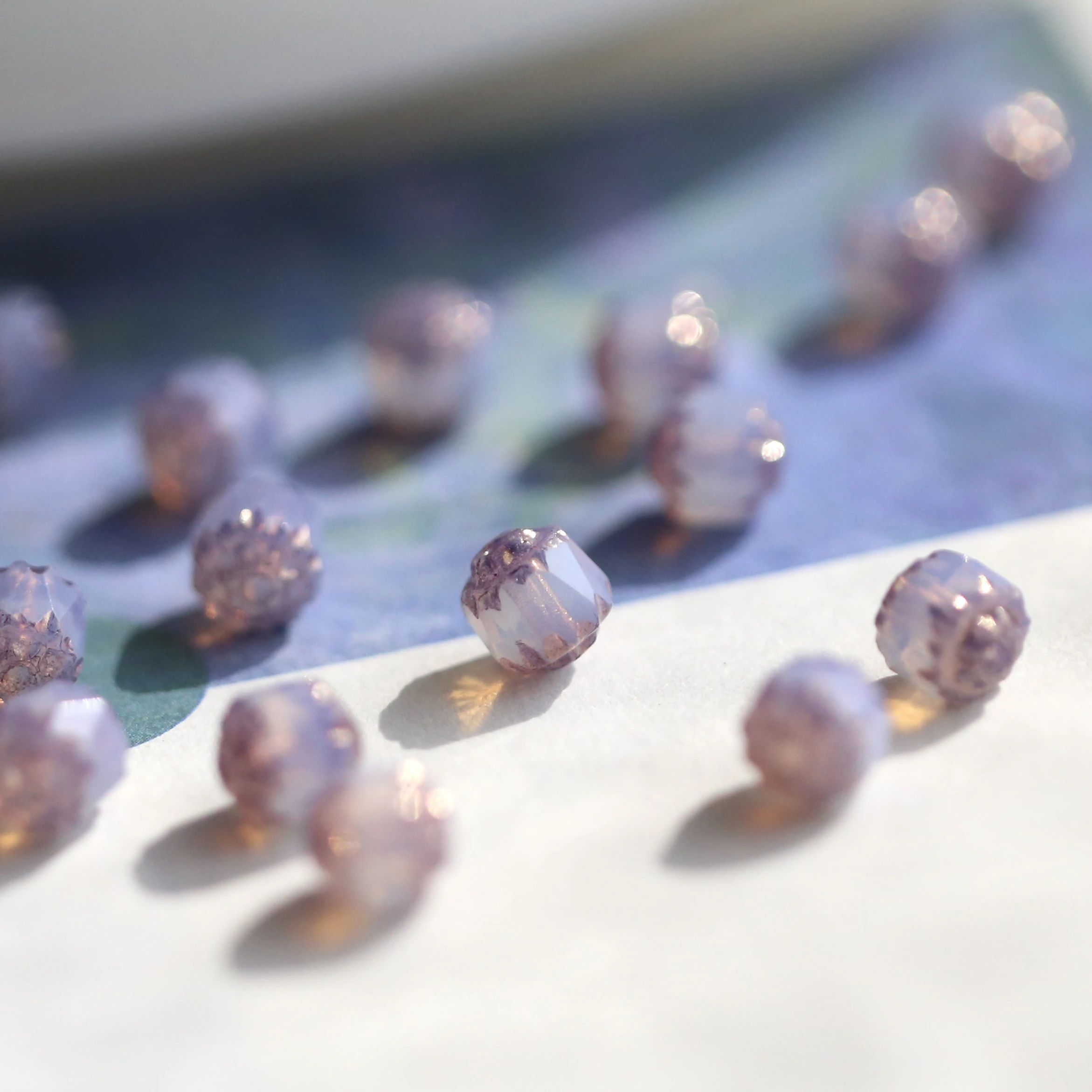 10pcs 6mm 체코 비즈 복고풍 유리 비즈 수제 비즈 Diy 재료