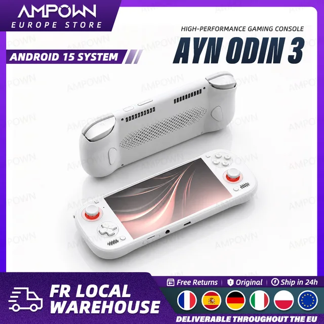 Console de jeu portable AYN ODIN 3, Qualcomm Q8, écran AMOLED 6 pouces 120 Hz, sortie DP 4K, Android, batterie 8000 mAh, charge 60 W, nouveau ODIN3 1