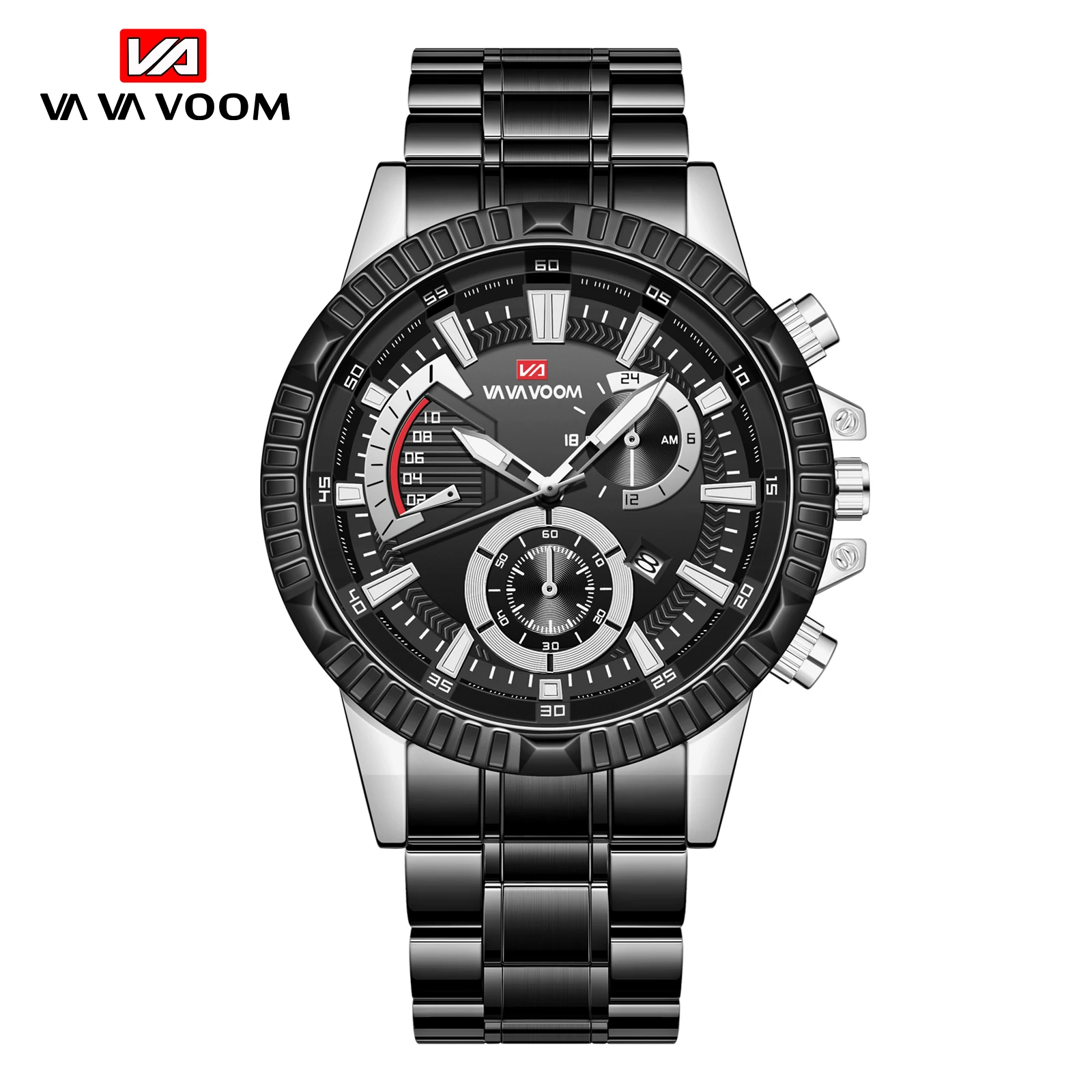 Voom Top Marca Multi Função Luminosa 3atm Relógio Impermeável Tough Estilo Moda Homens Calendário Relógios de Quartzo Alta Qualidade va va - Image 6