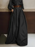 Onecozyday 2025 Stylish Solid Color Coverall for Urban Women Stand Collar High Waist Loose Fit One-piece Suit Casual Jumpsuits - Image 6
