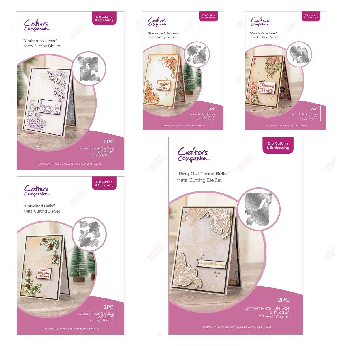 Decorazioni Natalizie Poinsettia Splendor Holly Metal Cutting Dies Decorazione Scrapbook Album Di Carte Di Carta Fai Da Te Stampo Ring Out The Bell