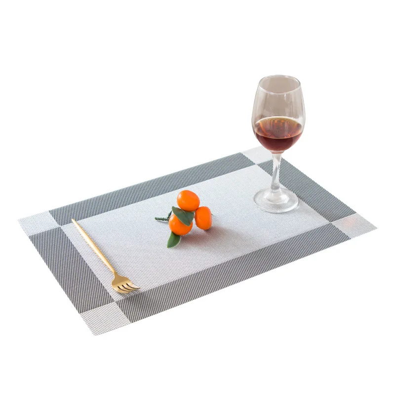 Set of 4/6 Modern Non-Slip Washable PVC Table Mats - Stylish Dining Table Placemats with Coasters