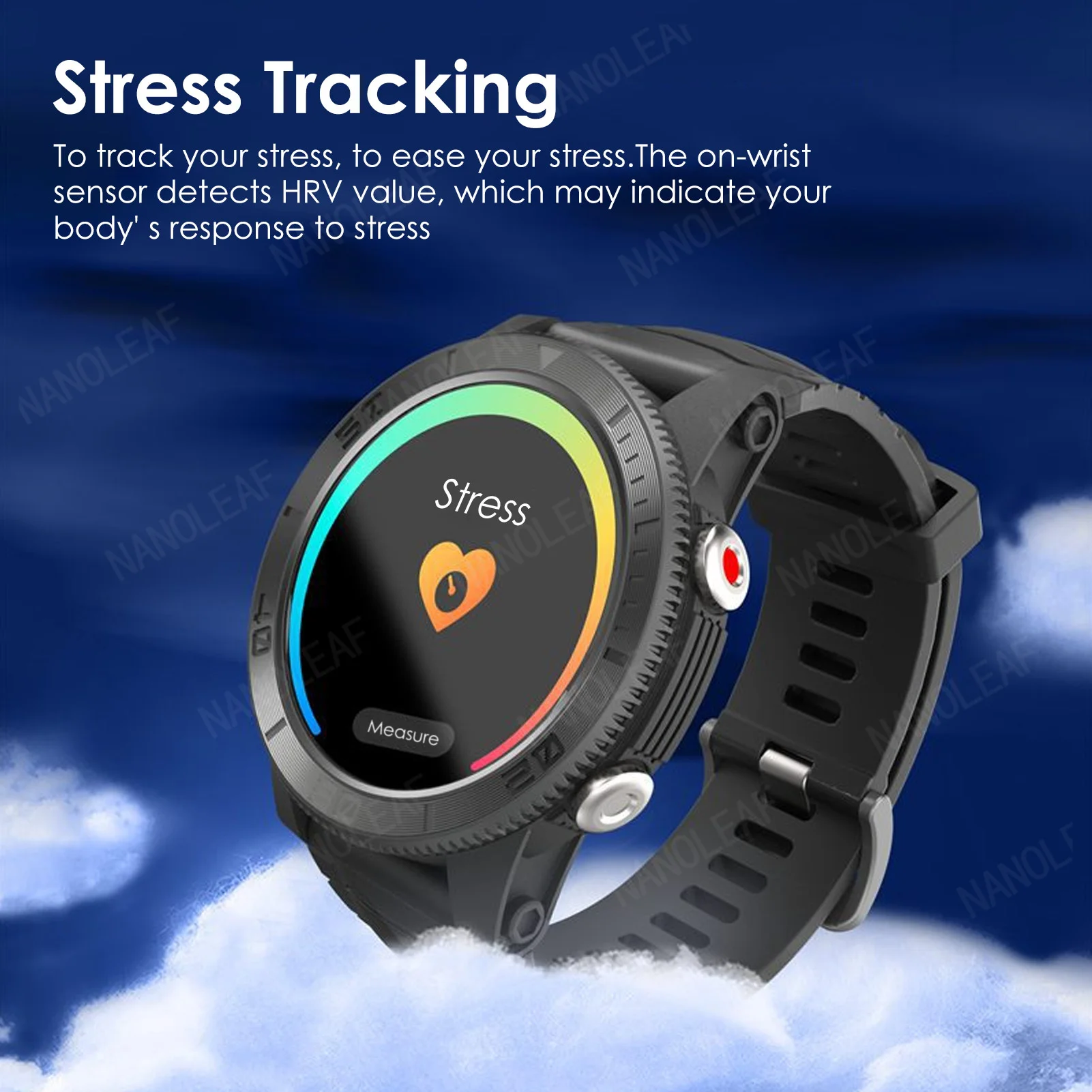 Cool Smart Watch Design Men's Sports Goal Setting With Compass Breathing Training Sleep Monitoring Multifunctional Wristwatches