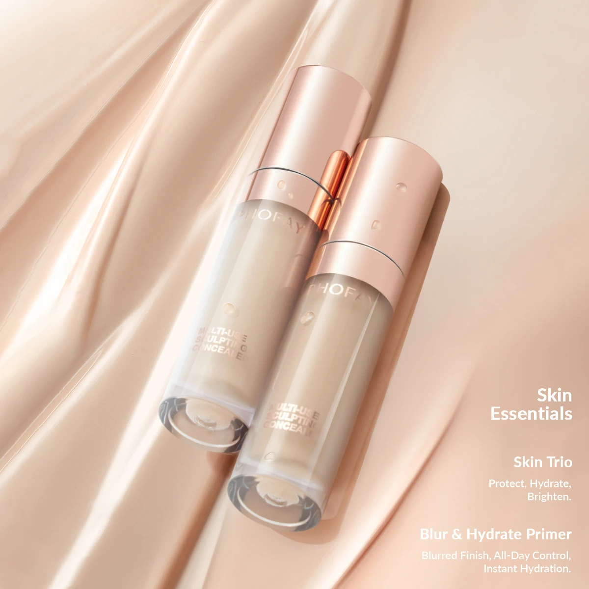 PHOFAY Super Coverage Concealer with Flexible Moisturizing Liquid Foundation Cover Dark Circles and Acne Spots Modify Skin Tone
