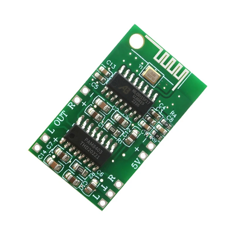 

Детская Плата усилителя Bluetooth 5 В, PAM8403 + модуль усилителя Bluetooth 5,0, прочный и простой в использовании аудиомодуль Bluetooth