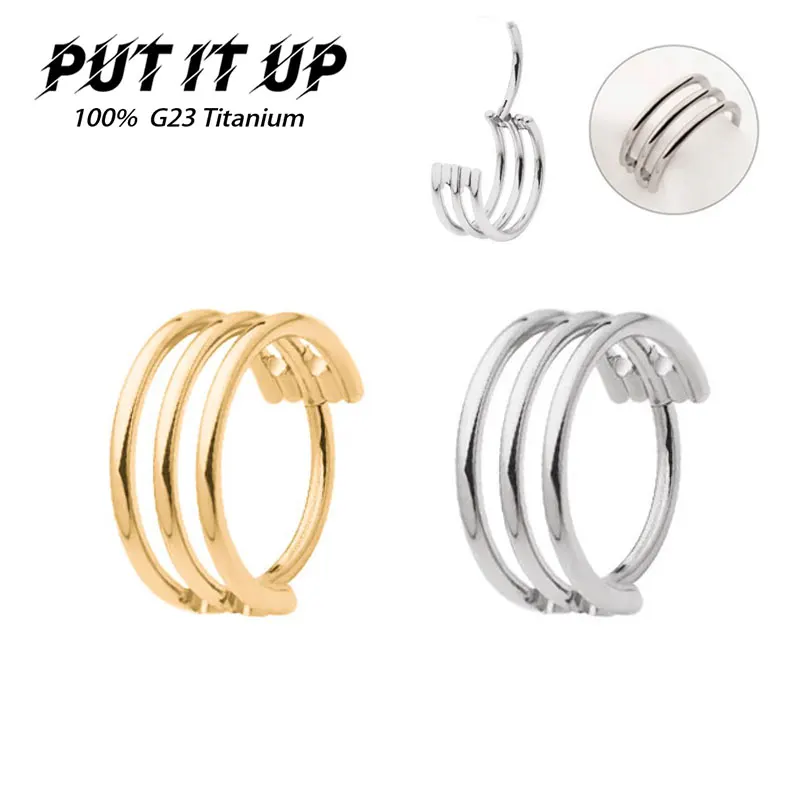 

Титановый бриллиант G23 для пирсинга раковины, 16 г, с откидным сегментом, бриллиант, новинка 2023, украшения для тела