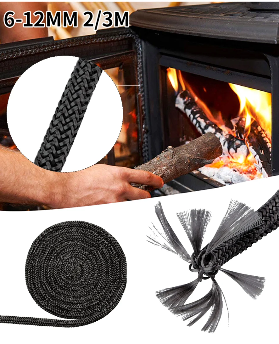 CORDON D'ÉTANCHÉITÉ CHEMINÉE Four Joint Porte Cheminée Vitre / Corde