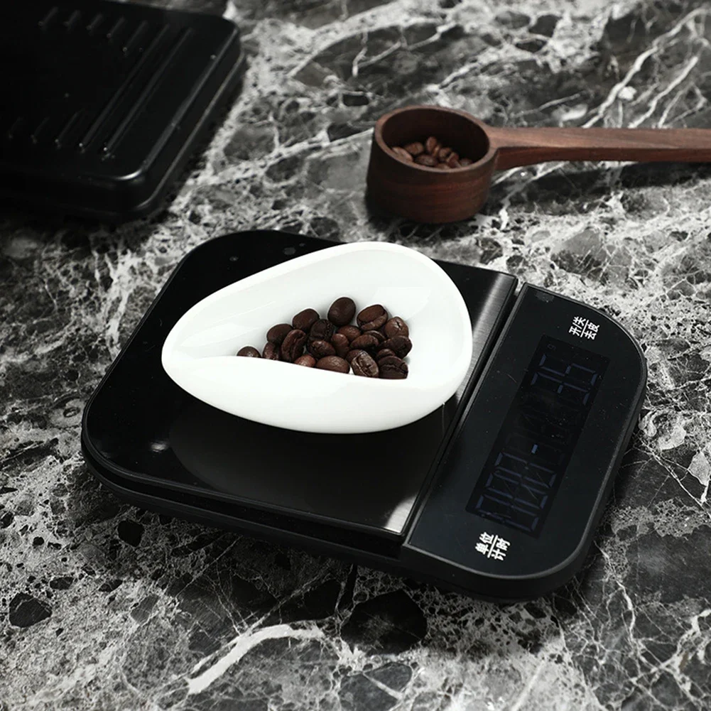 Coffee Accessories Coffee Beans Dose Trays Pure White Smooth Porcelain Teaspoon Special Shape Design For Espresso