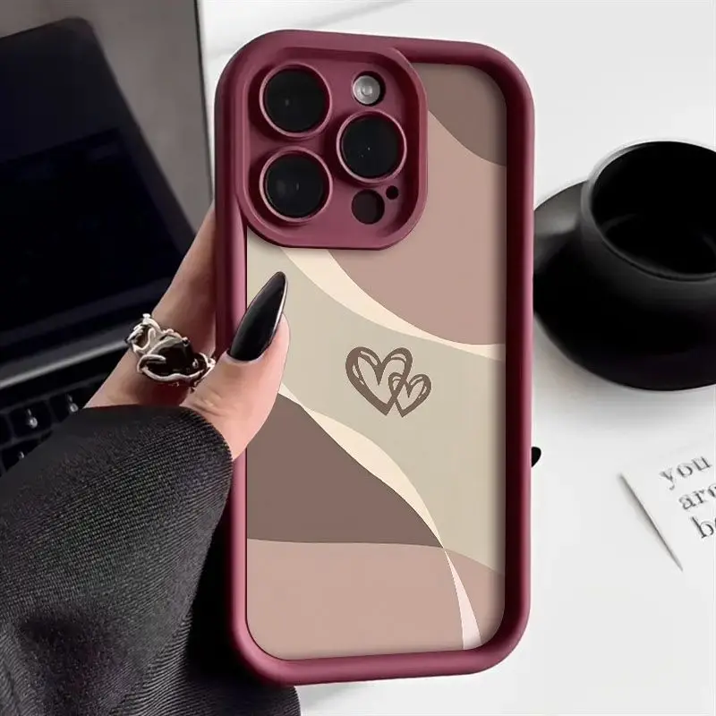 Minimalist Heart Pattern Silicone Phone Case Cover