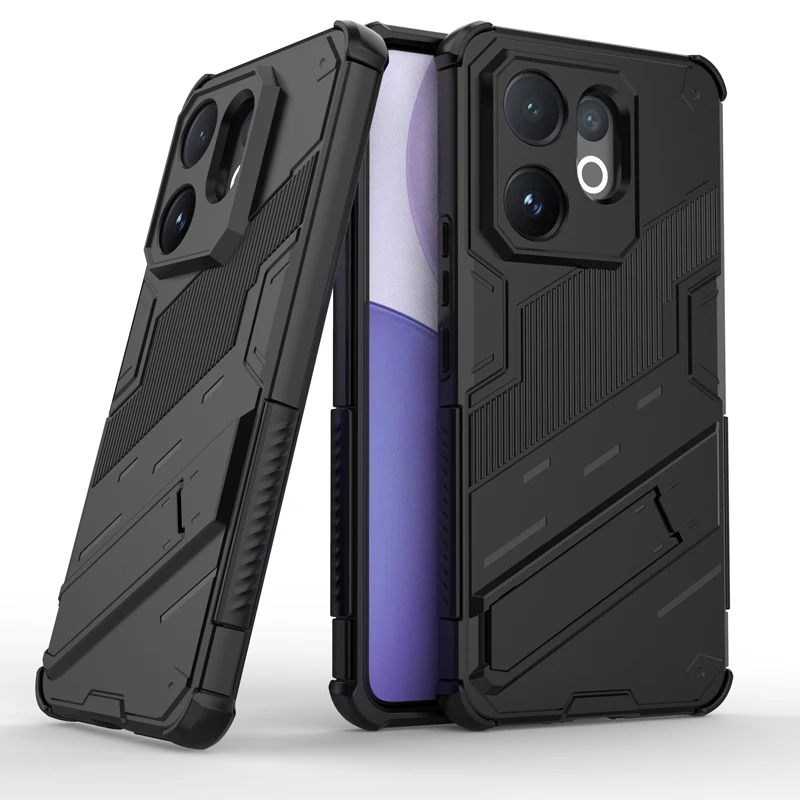 Punk Style Shockproof Rugged Armor Phone Case with Bracket