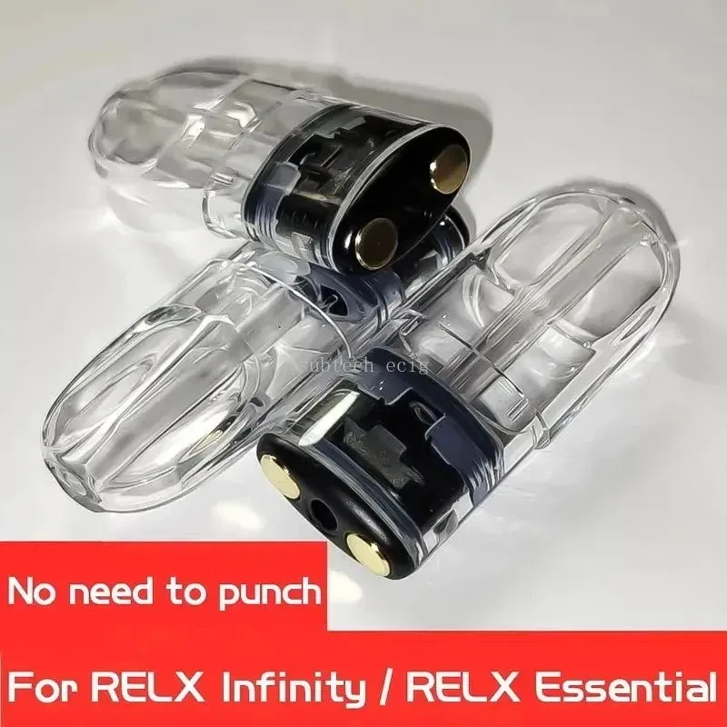 5pcs Replacement Refillable Pods Cartridges Ceramic Coil 1.2ml 2ml Empty Pod for RELX Infinity Essential Phantom RELX V1 V2 Vape