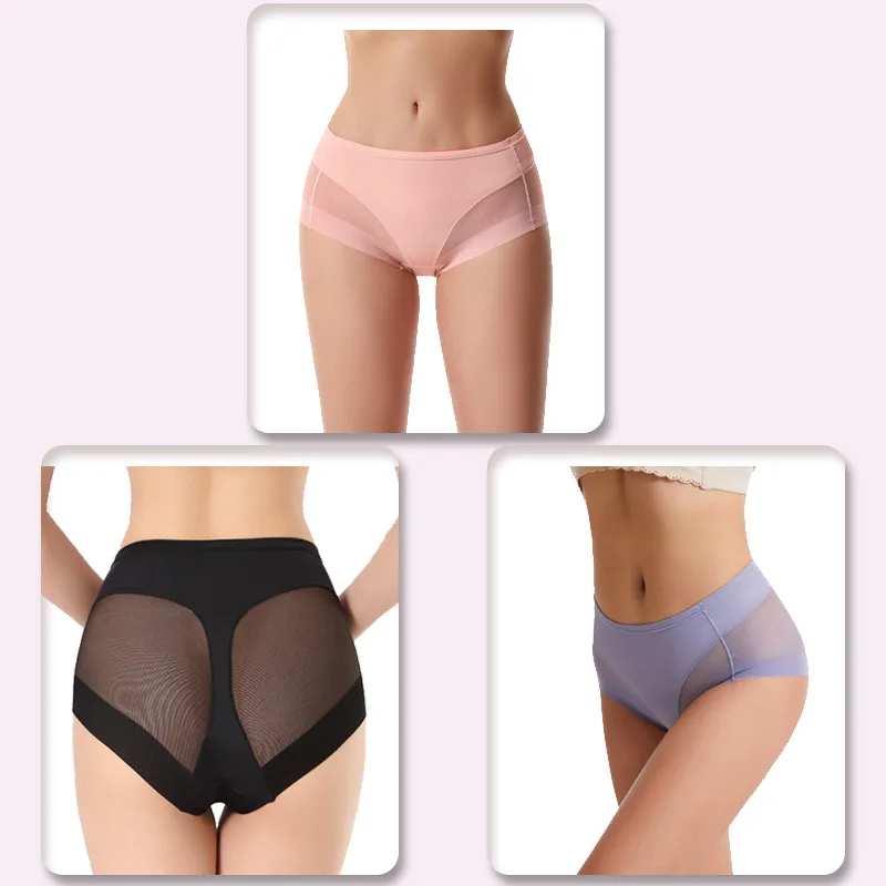Seamless Panties 2Pcs/Set For Women High Rise Panties Tummy Control Briefs Underwear Female Butt Lifter Shapewear Sexy Lingerie