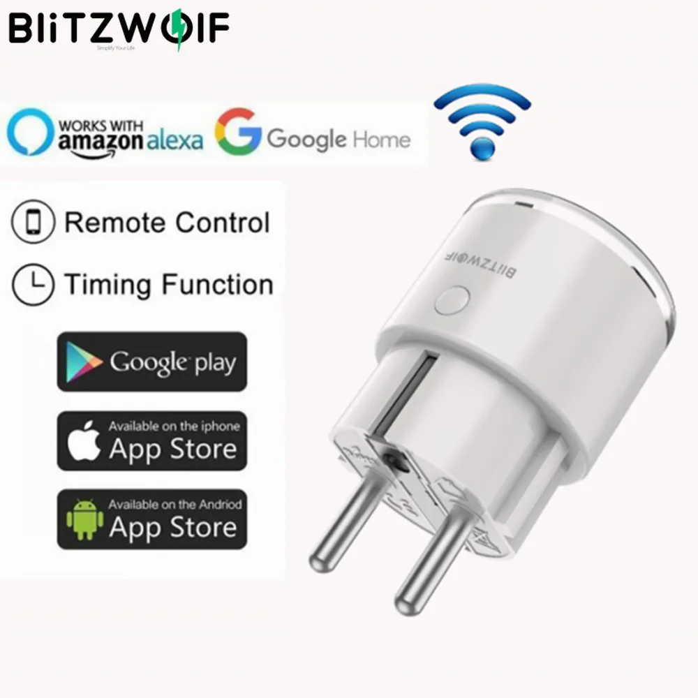 Blitzwolf Bw-shp6 Pro 15a 3450w Wifi Smart Plug Wireless Power Socket ...