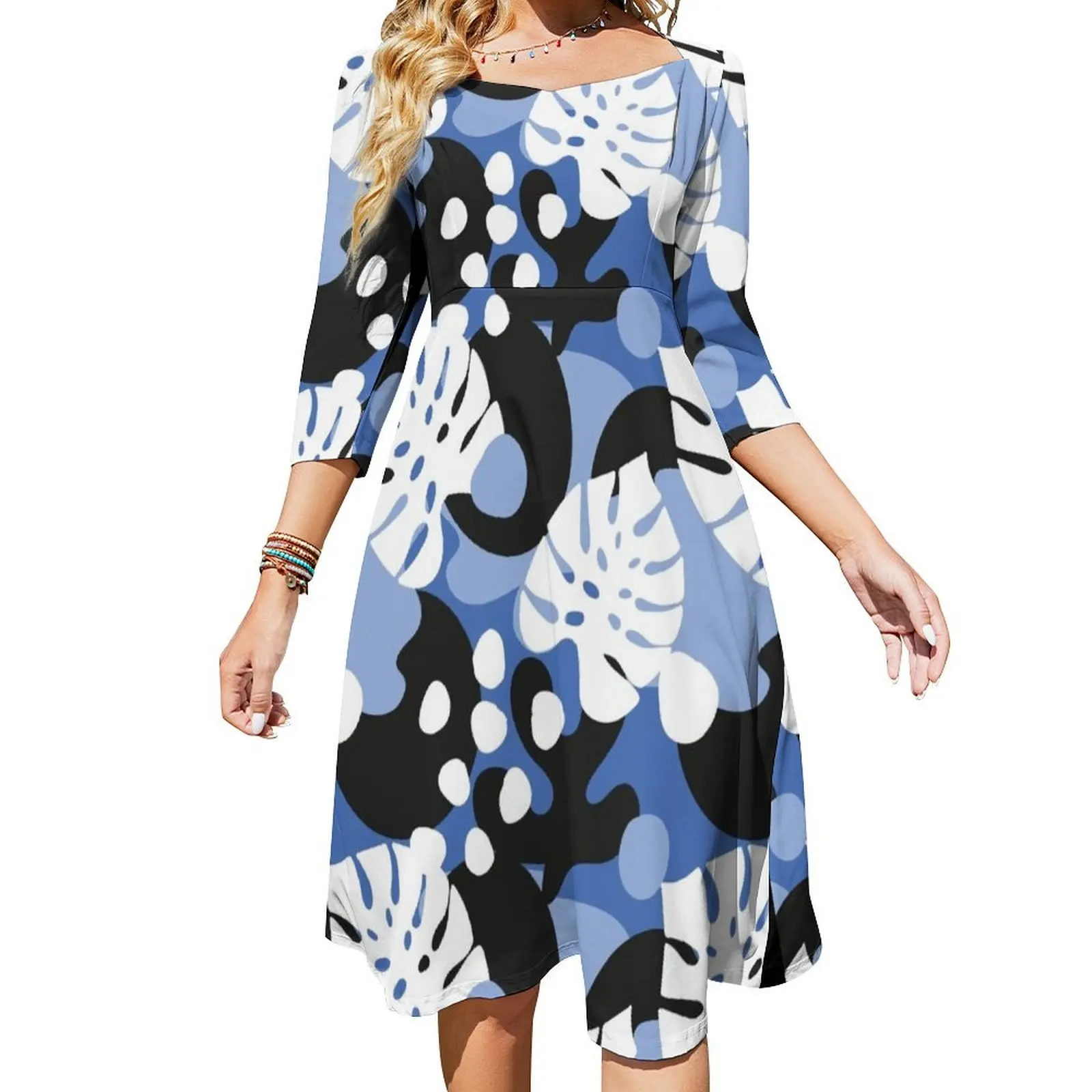 

Расклешенное платье Ocean Boho, женские платья, платья для женщин, элегантные женские платья для свадьбы, платье с длинным рукавом