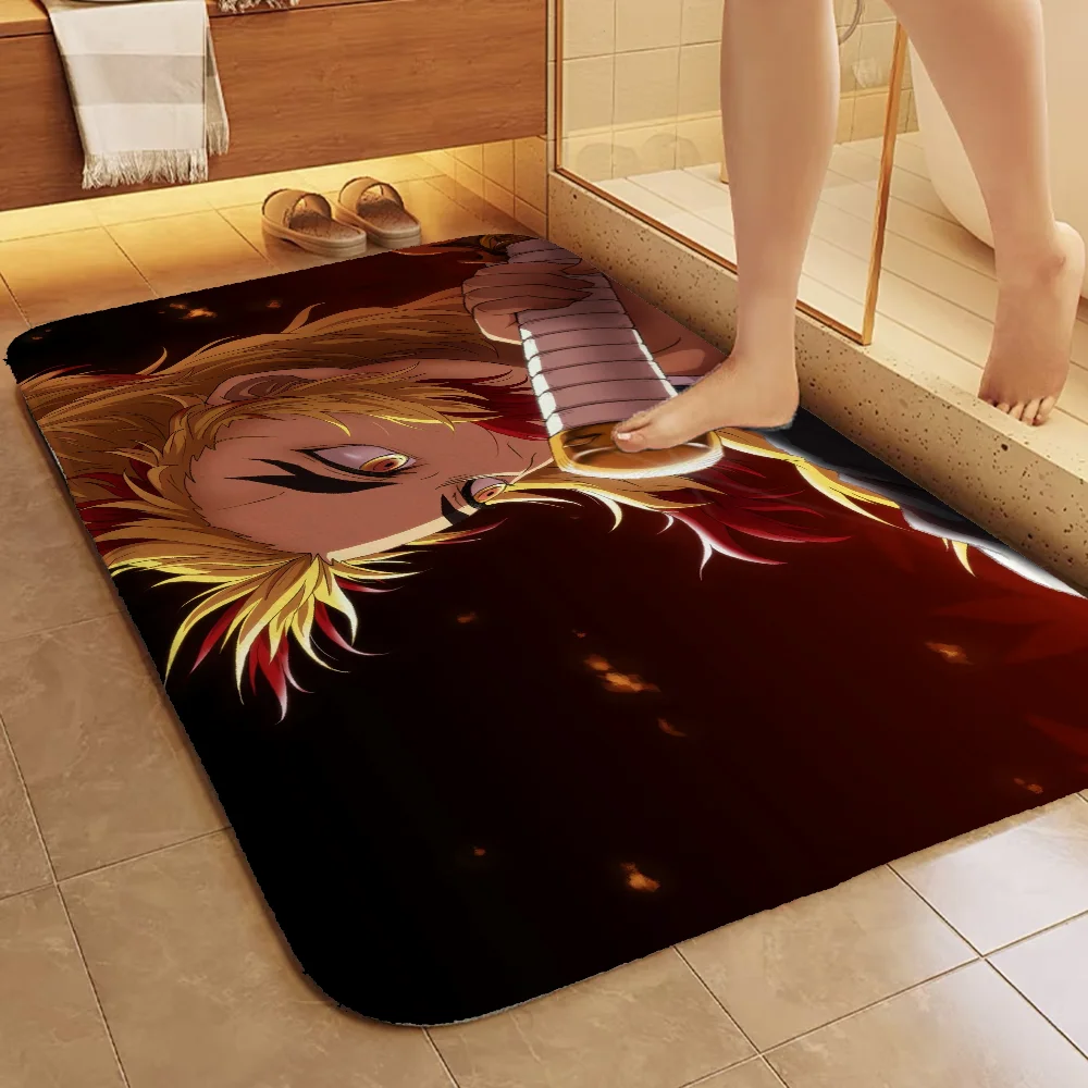 Foot Mat D-Demon Slayer Game Aesthetic Room Decoration Custom Home Carpets for Bedroom Carpet for Kitchen Customized Floor Mats 2