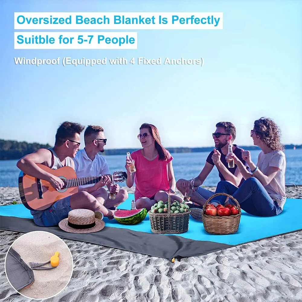 Beach Blanket Picnic Mat Beach Blanket Sandproof 200 X 210cm Waterproof Beach Mat Lightweight Picnic Blanket for Travel Hiking Sports