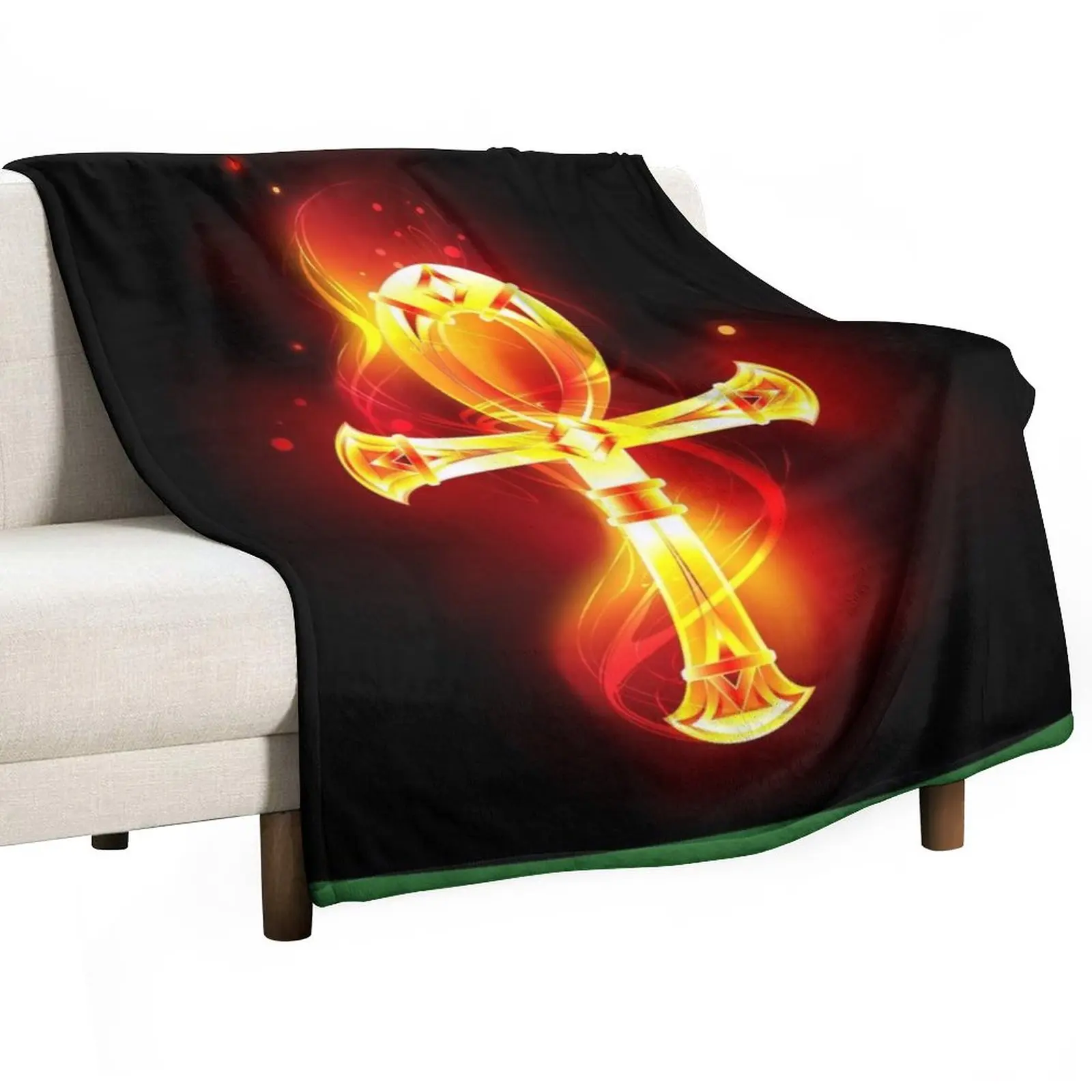 

Egyptian gods. Egyptian symbol Ankh Throw Blanket Bed Fashionable Luxury Blankets