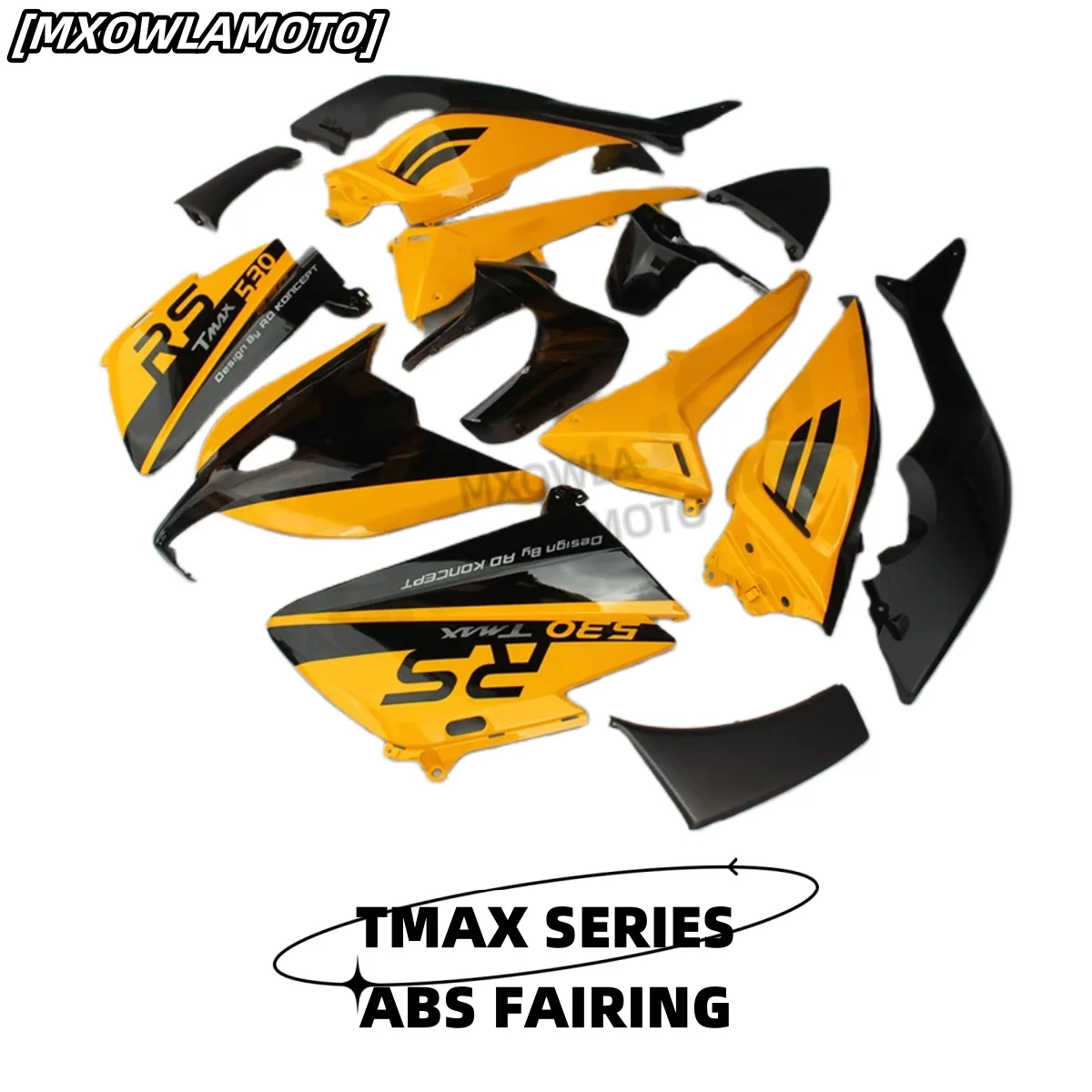

ABS Plastic Injection Fairing Kit Bodywork Bolts For TMAX 530 T-MAX 530 2012 2013 2014 2015 2016 2017 2018 2019 YELLOW BLACK