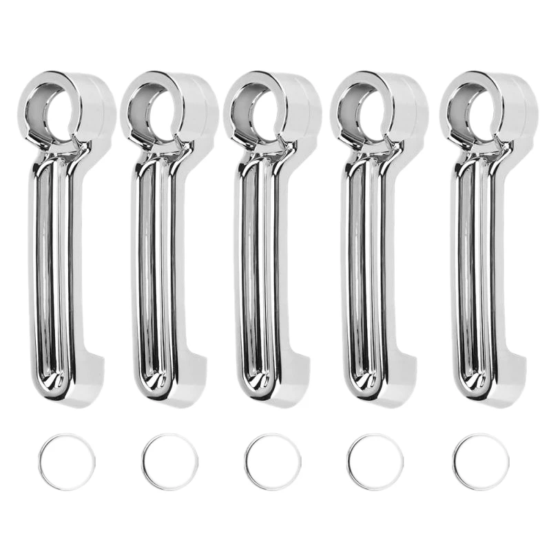 

5Pcs Car Chrome Exterior Door Handle Cover Trim Tail Cover Stickers for Jeep Wrangler 2006-2018 Car Outer Door