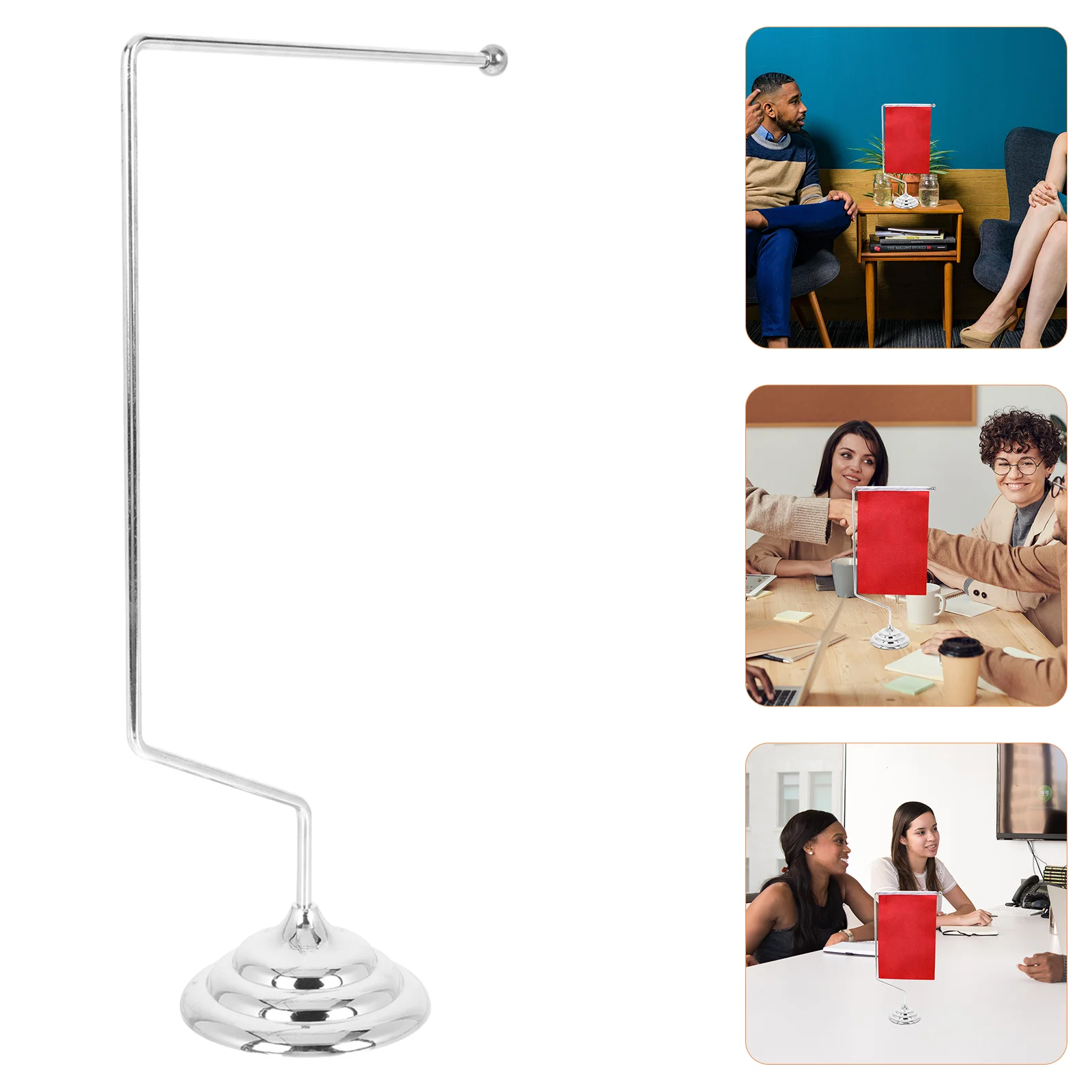 

Alloy Table Flag Stand Desk Conference Flag Stand Flag Holder for Office