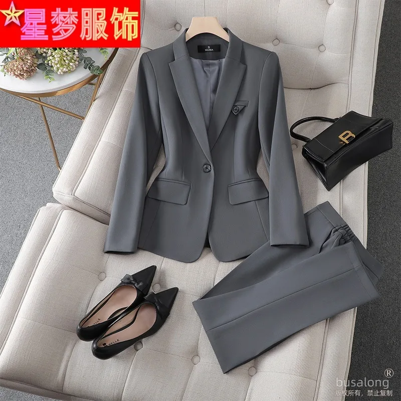 

Autumn and Winter Long Sleeves Business Wear Suit Graceful and Fashionable Formal Suit Jacket Business Manager Work Clothes Fema