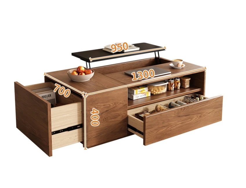 Lift up coffee table solid wood colour vintage style furniture small living room storage rectangular coffee table