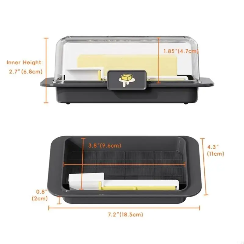 583B Butter Dividing Storage Box Refrigerator Freshness Keeper Container Cheese Box