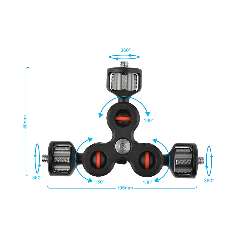 Braço Ballhead Duplo Bola Cabeça Braço Articulado Mágico Fricção Braços Suporte de Montagem para Câmera Dslr Gaiola Monitor Luzes Vídeo - Image 6