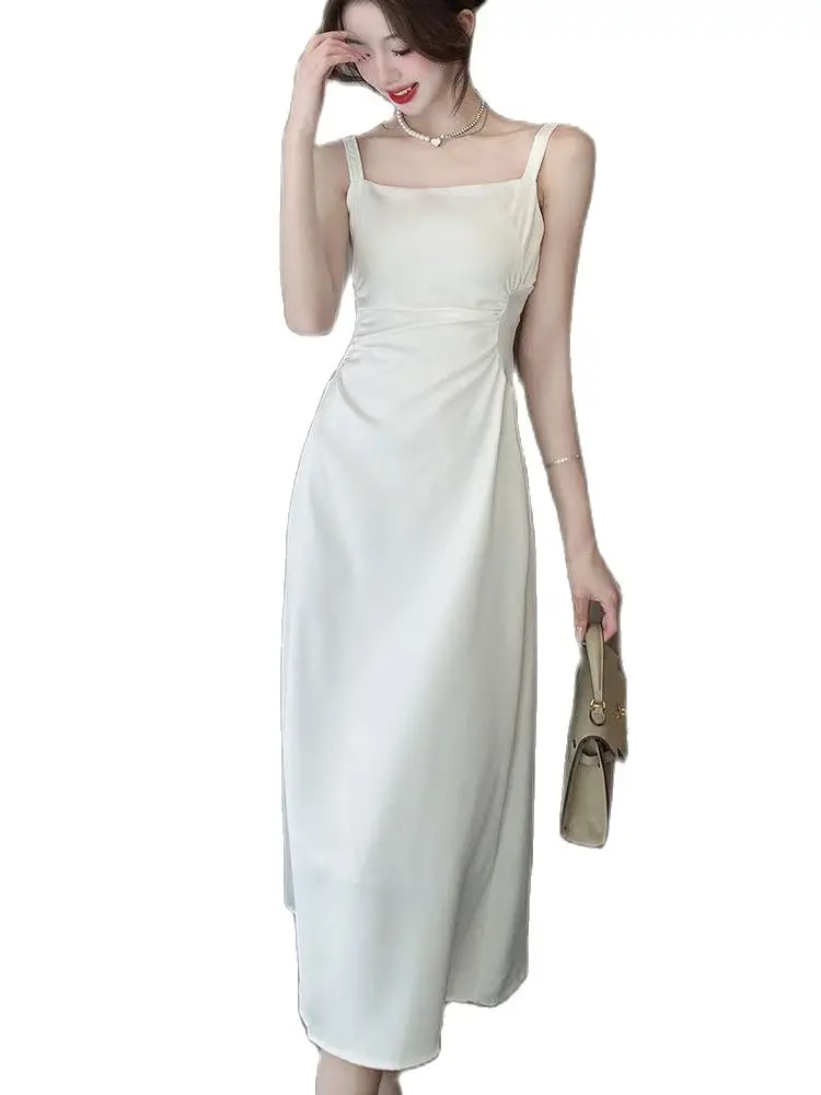 

Temperament socialite long vest suspender skirt slim sweet and spicy goddess dress