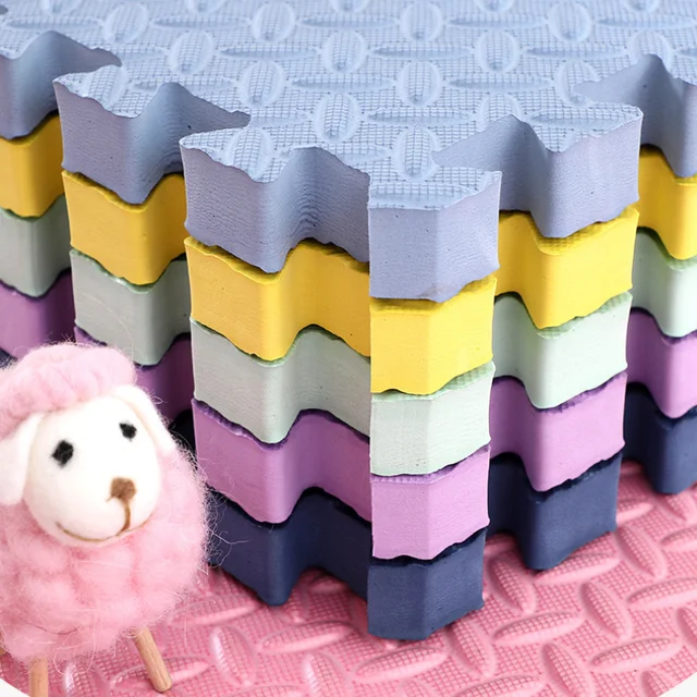 8/16pcs Pink Foam Play Mat, Interlocking Puzzle Carpet Floor Mat for Baby Crawling and Exercise Various Colors Available Toys 2