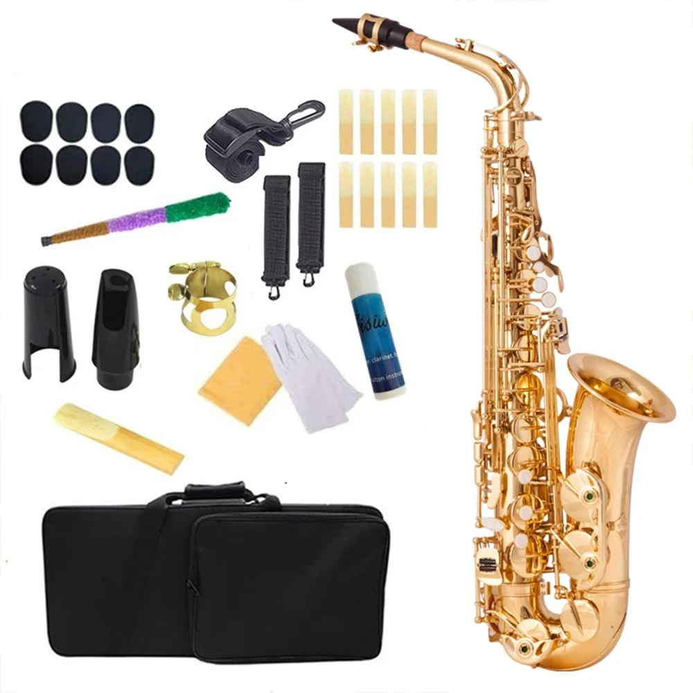 Eb Alto Saxophone - Gold Lacquer, Case & Accessories