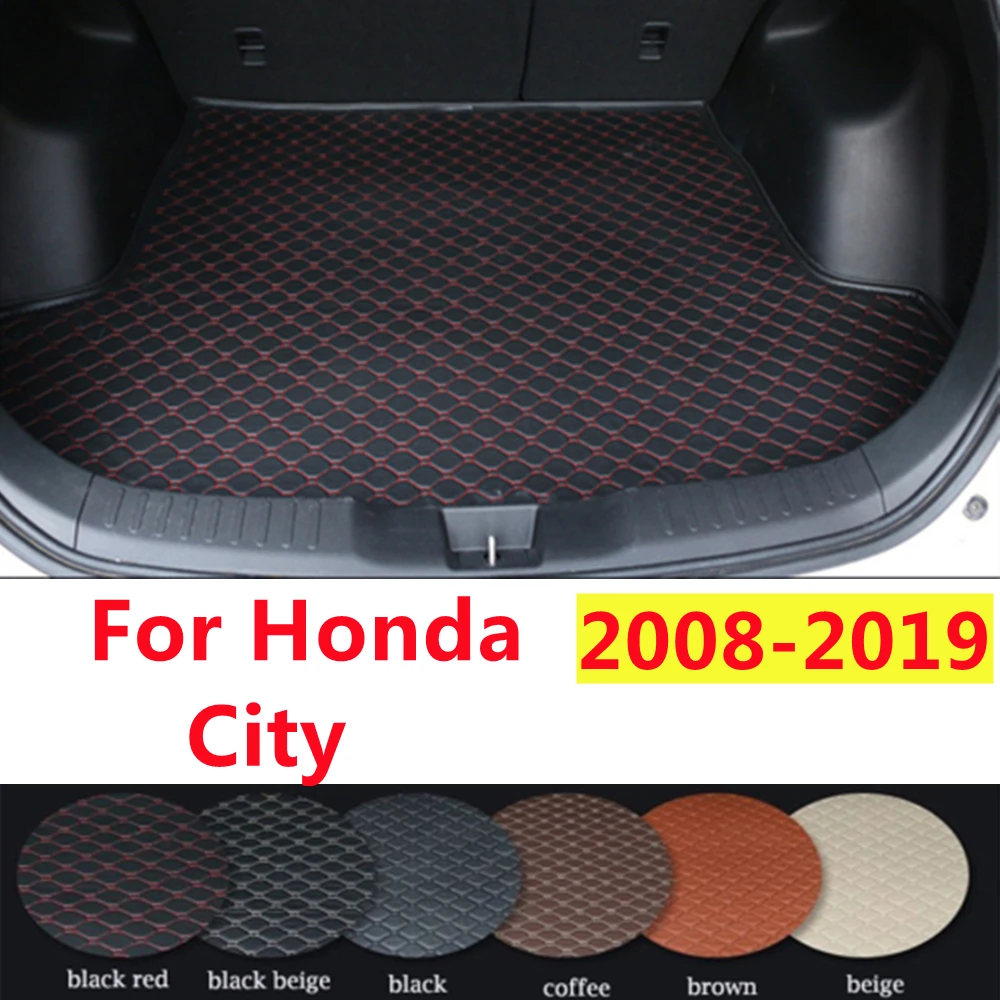 

SJ Custom подходит для Honda City 2008-09-10-17-18-2019 водонепроницаемый автомобильный коврик для багажника авто задний поднос для багажника подкладка для ковра