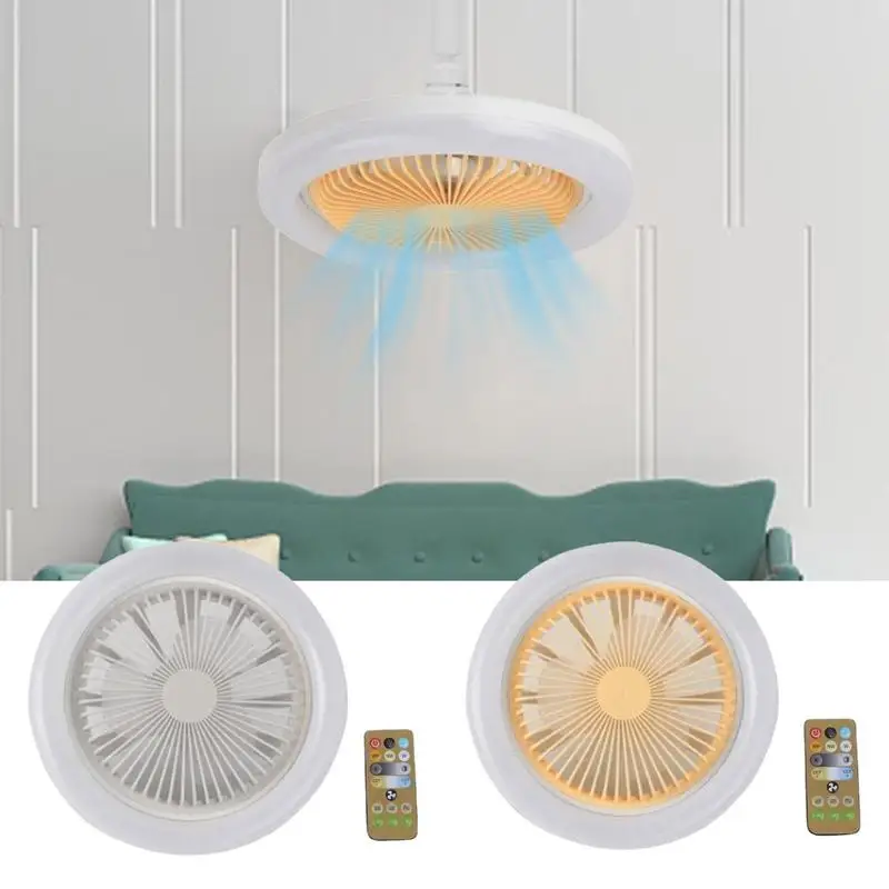 

30W Ceiling Fan With Lighting Lamp E27 Converter Base With Remote Control For Bedroom Living Home Silent 3 Speeds 1PC