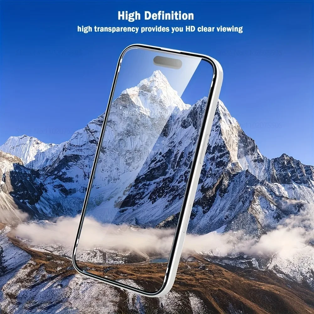 5 قطعة من الزجاج المقسى فائق الدقة لهاتف آيفون 15...
