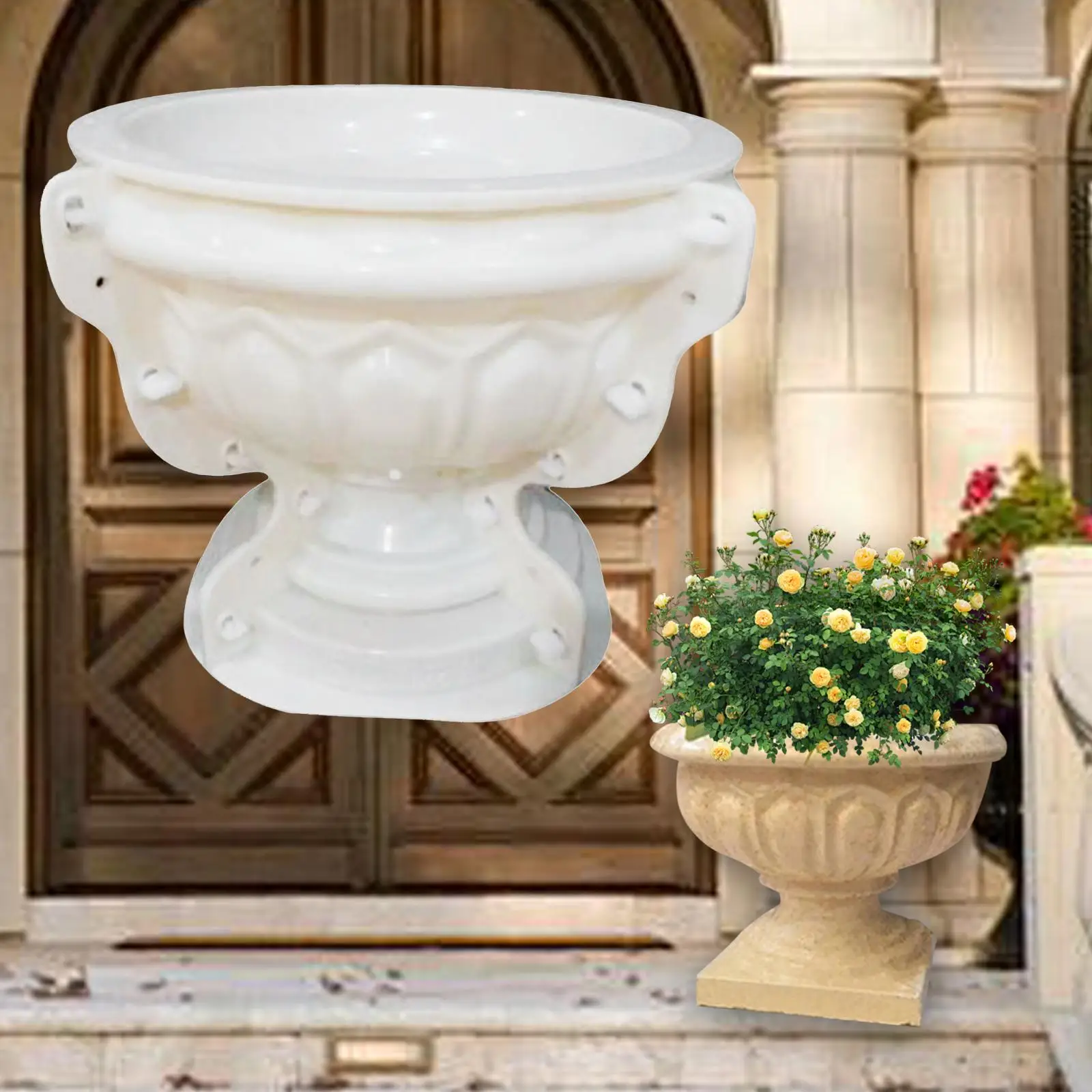 European Flowerpot Tabletop DIY Crafts Concrete Cement Plant Pot - Image 2