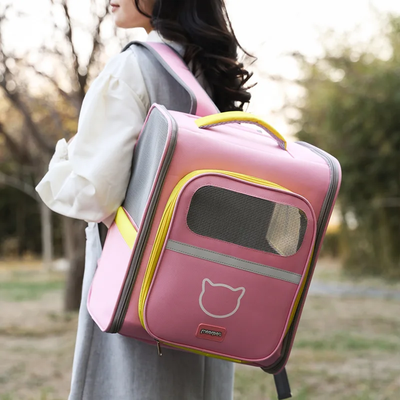 Breathable Cat bag Portable Pet Carrier Backpack Cats Small Dogs Outdoor Travel Folding Backpack Suit Cats within 6kg