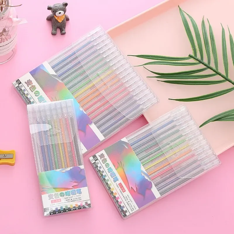 8/12/18 Pcs Colored Pens Set for Drawing Scrapbooking Cute Glitter