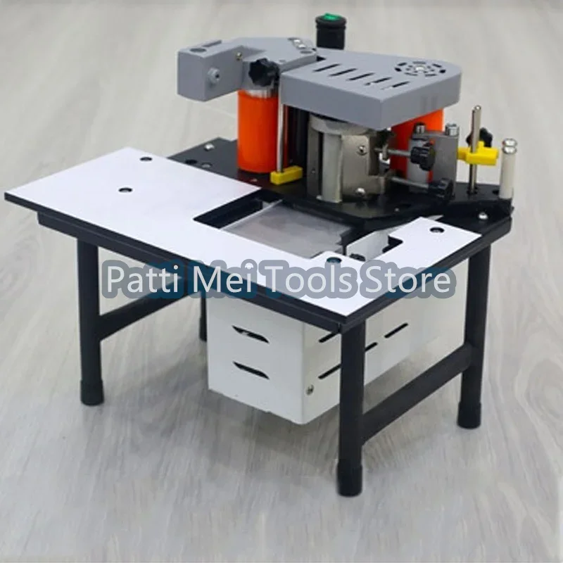Portable Wooden PVC Double-sided Adhesive Edge Banding Machine with Tray and Cutting Adjustable Speed 110/200V 1200W 1000ml