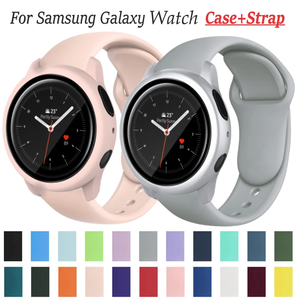 Universal 20mm Strap and Protective Case with Screen Protector Bumper for Smartwatches - Durable and Stylish Watch Band and Cover