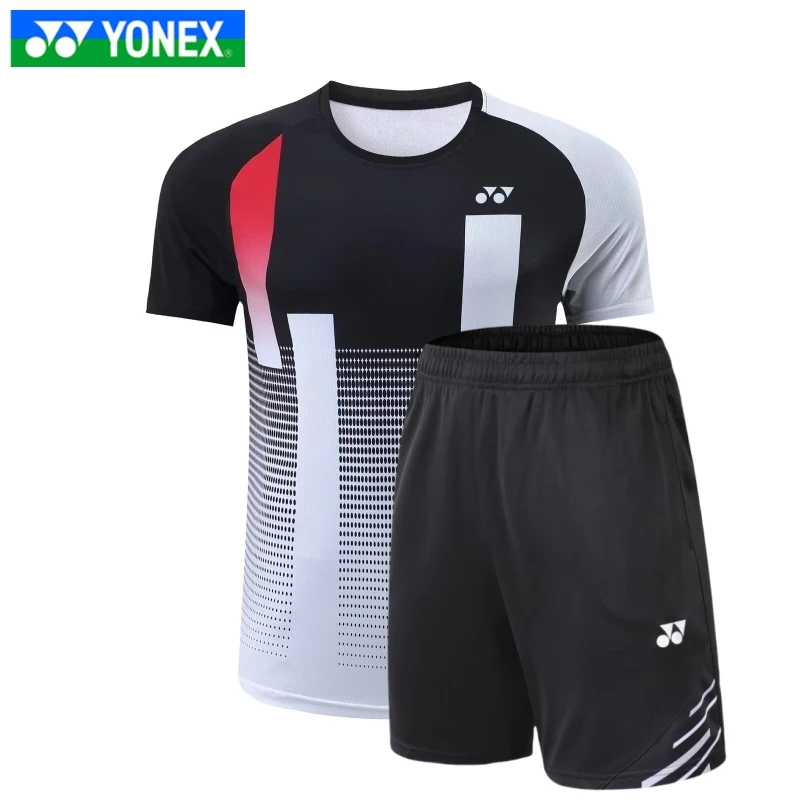 Yonex man shorts Badminton Training Suit Quick-drying Breathable Sweat-absorbent short sleeve top T-shirt Table tennis tog badminton shorts