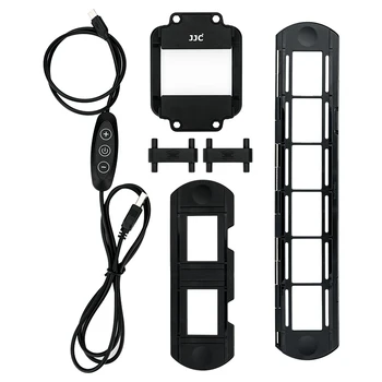 JJC Negatives Scanning LED Light Set Kit 35mm Film Scanner with Strips & Slides Holder Photo Scanner Film Digital Converter Copy