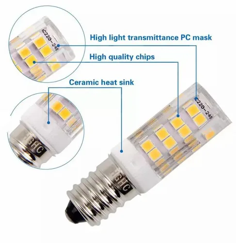SMD 2835 미니 LED 옥수수 전구, 스포트라이트 냉장고 램프, LED E14, 3W, 5W, 7W, 33LED, 51LED, 75LED, AC220V 전구 3