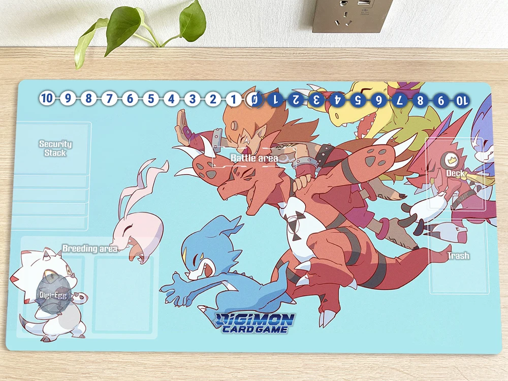 Digimon Adventure Duel Playmat DTCG CCG Mat Gammamon Veemon Trading