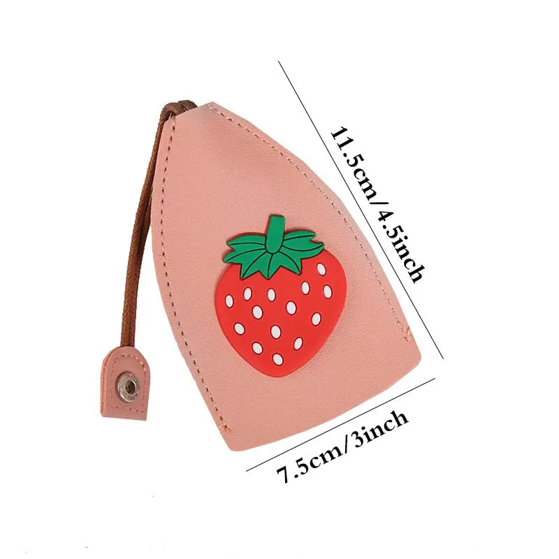 Cute Cartoon Unisex Pull Type Key Bag PU Leather Key Wallets Housekeepers Car Holder Case Keychain Pouch key case key holder key organizer key purse