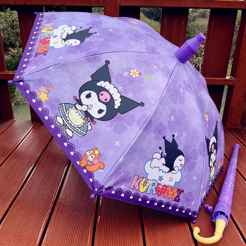 

Новый анимационный Зонт Sanrio с периферийным мультяшным рисунком Kuromi My melody, детский зонт, креативный зонтик для защиты от солнца, подарок, оптовая продажа