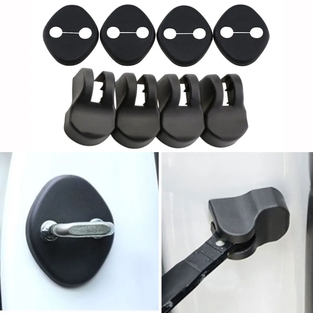 Durable Car Door Lock Covers - 4Pcs ABS Protector Accessories