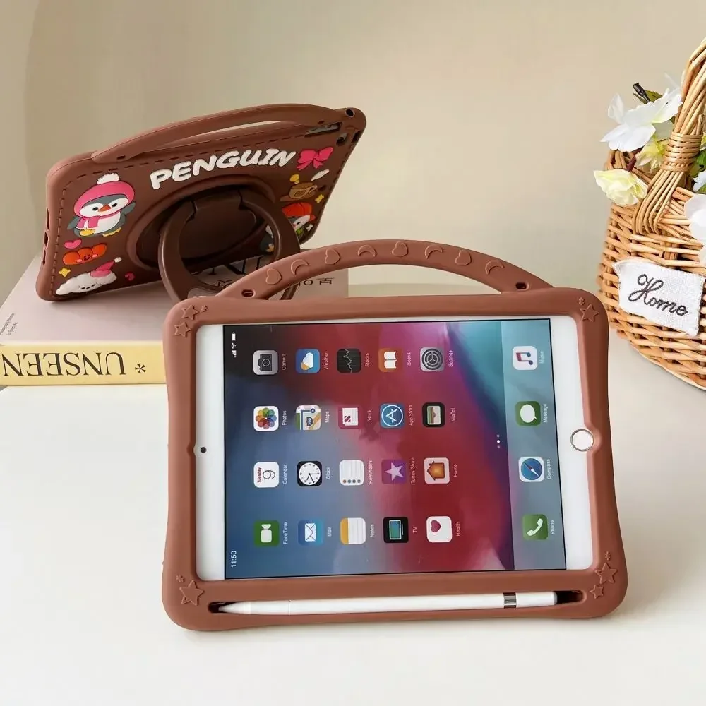 Kids' Cute Penguins iPad Case with Stand
