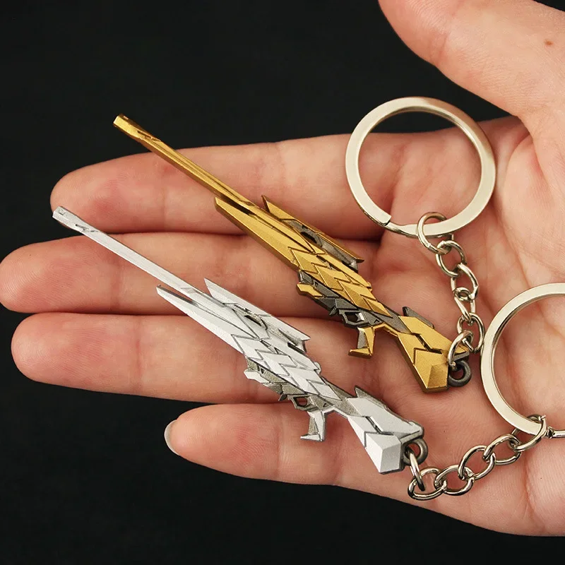 Llaveros de armas Valorant, cuchillo Karambit de operador Araxys Vandal, colección de modelos de metal de juegos de anime, figuras de anime, juguetes de regalo para niños