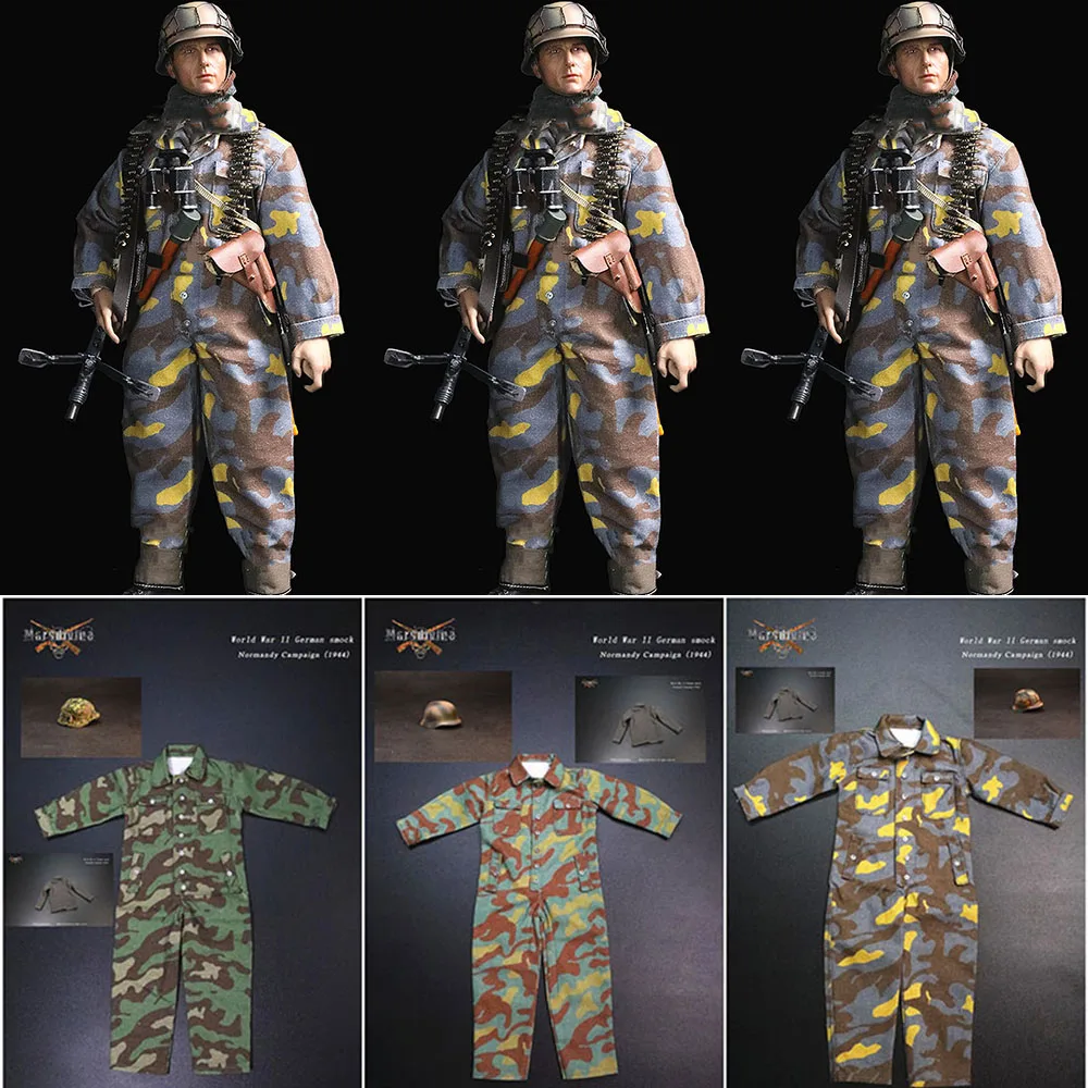 mars-divine-g-011-1-6-men-soldier-jumpsuits-world-war-Ⅱ-metal-helmet-sweaters-camouflage-battle-uniform-for-12-action-figure