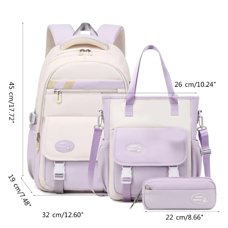 School Bookbags for Girls Primary Students Versatile Backpack Back to School Bag Shoulder Bag Pencil Case Handbag
